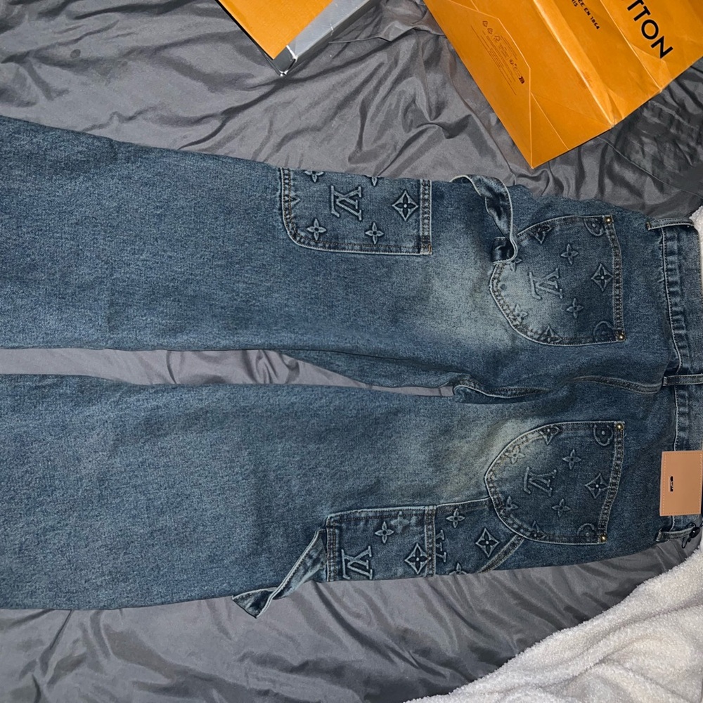 Louis Vuitton Blue Monogram Relaxed Men’s Jeans